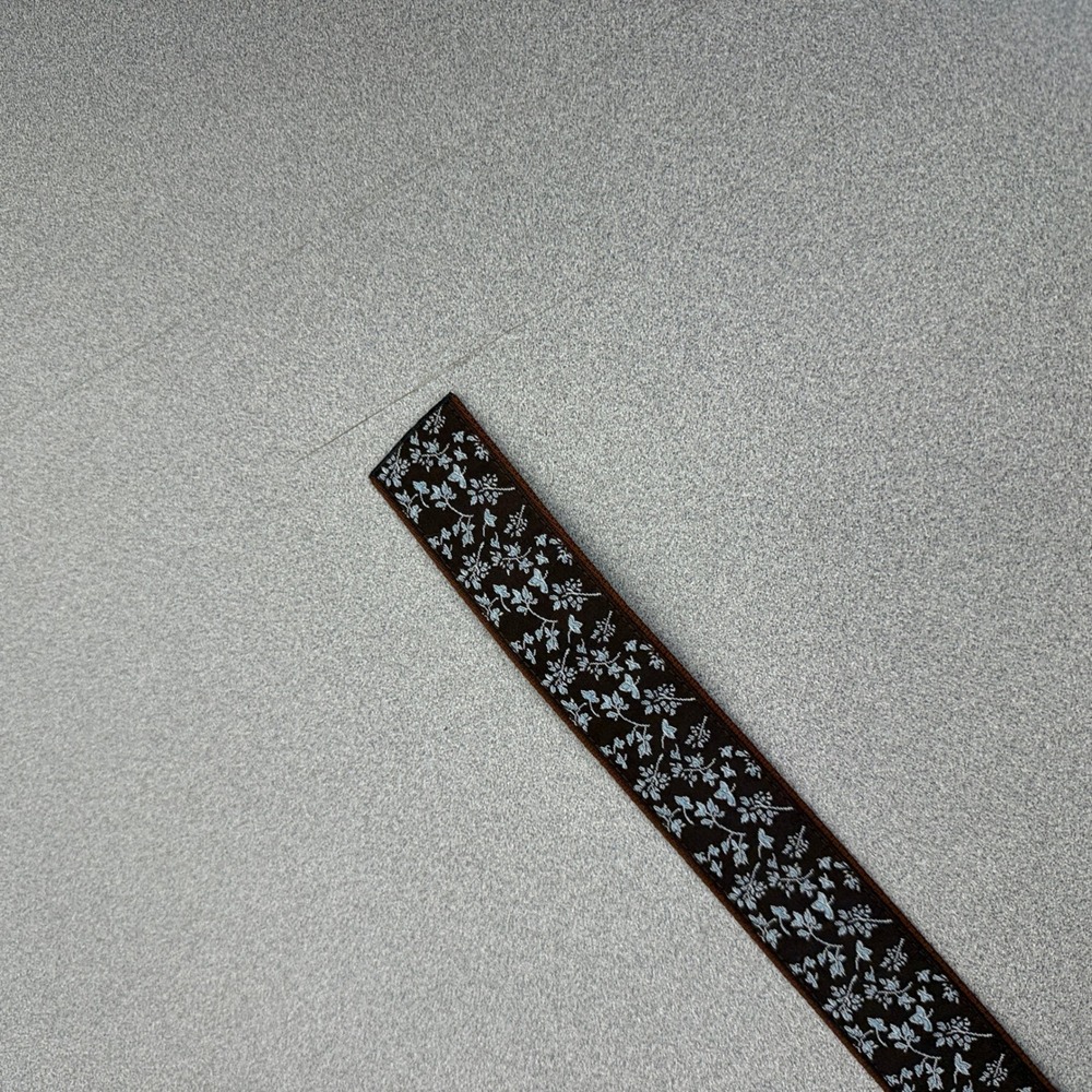 Bison Designs Belt Womens Small Brown Floral Print Mazo Webbing Slider Buckle - Picture 5 of 6